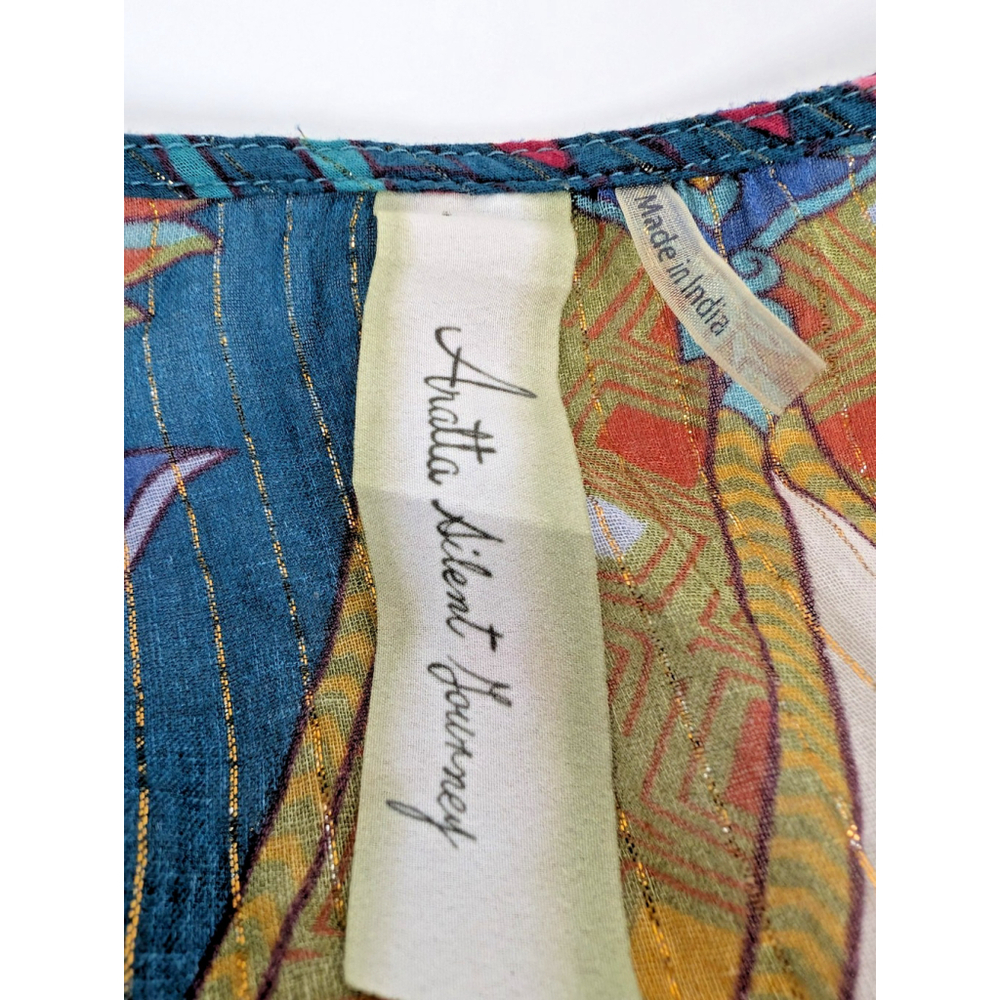 Aratta Silent Journey Anthropologie Kimono Fields of Happiness Birds Colorful - Picture 8 of 11